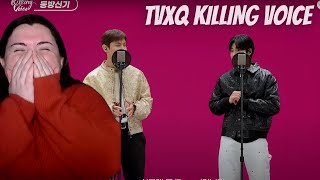 THEYRE AMAZING TVXQ 동방신기 KILLING VOICE  REACTION [upl. by Einhpad312]