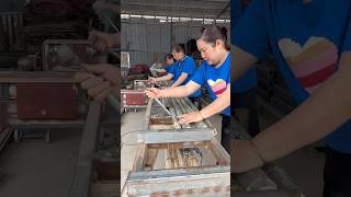 Bamboo Processing in Actionquotwoodworking satisfying toolsbamboo [upl. by Harutek]