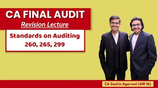 SA 260 SA 265 SA 299 Revision  CA Final AUDIT  Complete ICAI Coverage  CA Sachin Agarwal AIR 16 [upl. by Ytitsahc]