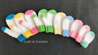 crochet baby mittens craft amp crochet gloves [upl. by Darooge]