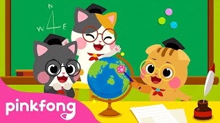 Five Oceans And Seven Continents  Cat Song  Cotomo Cats  Pinkfong Kids Song [upl. by Bendix362]