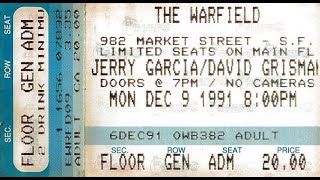 Jerry Garcia amp David Grisman  12991  The Warfield  San Francisco CA  aud [upl. by Ainegue]