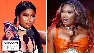 Nicki Minaj Seemingly Responds to Megan Thee Stallion’s Alleged Diss On “Hiss”  Billboard News [upl. by Hadik]