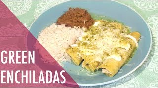 Chicken Enchiladas Recipe with Green Sauce  Authentic Enchiladas Verdes [upl. by Narmis]