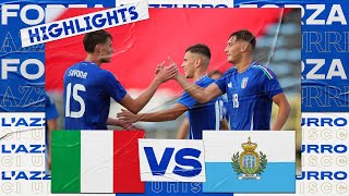 Highlights ItaliaSan Marino 70  Under 21  Qualificazioni U21 EURO 2025 [upl. by Corsiglia242]