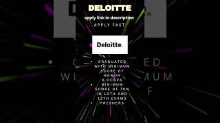 🔥Deloitte Biggest Hiring  Off Campus Drive 2021 2022 2023 2024 2025 BATCH [upl. by Ad]