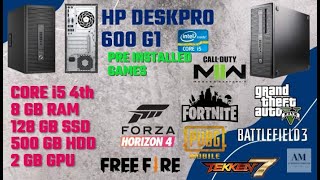 HP PRODESK 600 G1  i5 4TH  8GB 128GB SSD 500GB HDD 2GB GRAPHIC CARD   GAMEPLAY 2023 [upl. by Enomahs]