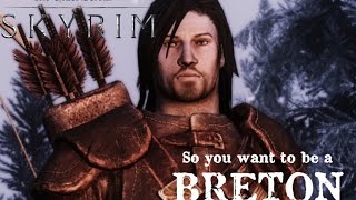 BECOMING A BRETON  Skyrim Remastered Race Selection [upl. by Aiynot]