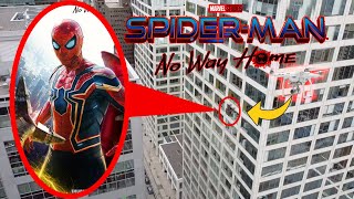 DRONE CATCHES SPIDER MAN CLIMBING BUILDING in THE CITY  SPIDER MAN NO WAY HOME CAUGHT ON DRONE [upl. by Ragse763]