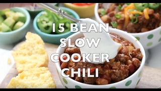 15 Bean Slow Cooker Chili [upl. by Arym326]