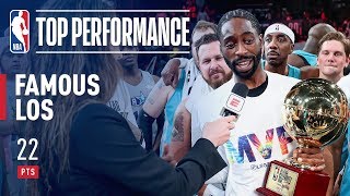 Famous Los Takes Home The 2019 NBA Celebrity Game MVP  2019 NBA AllStar [upl. by Dnallor]