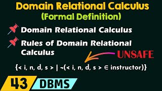 Domain Relational Calculus Formal Definition [upl. by Eve524]