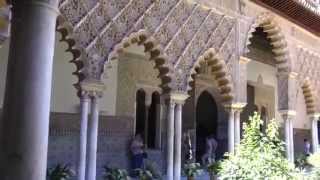 Alcazar Royal Palace Seville Moorish architecture Spain [upl. by Remot834]