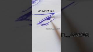 Drawing left eye with a pen how to draw eye pen pen how to draw with peneyesketch pendrawingeye [upl. by Abbey]