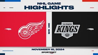 NHL Highlights  Red Wings vs Kings  November 16 2024 [upl. by Tiena]