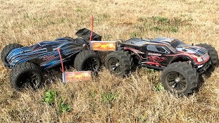 JLB Racing Cheetah Brushless 4x4 RC Truggy amp Monster Truck Bashing amp Floureon Lipo Battery Review [upl. by Nauqat]