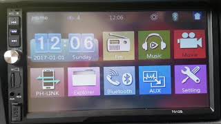 Head Unit How to play video in Double din 7012B [upl. by Lubin443]