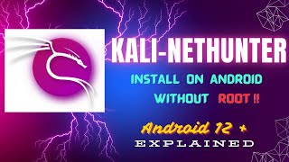 How to install Kali Linux Nethunter for Android 📲  Rootless Install  kalilinuxtools nethunter [upl. by Akenna872]