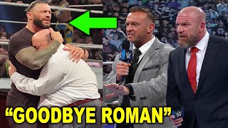 Roman Reigns Leaves WWE as Paul Heyman Says Goodbye and Triple H amp GM Nick Aldis Are Shocked [upl. by Thisbe850]