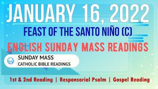 16 January 2022 English Sunday Mass Readings  Feast of the Santo Niño C [upl. by Stearn]