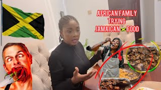 AFRICANS TRYING JAMAICAN FOOD FOR THE FIRST TIME 😳 [upl. by Emarie591]