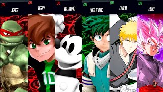 Team Cartoon Vs Team Anime  Requested Smash Battle [upl. by Elman600]