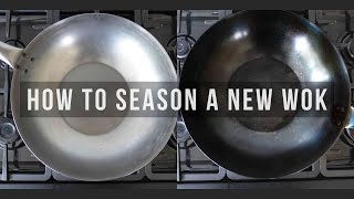 How To Season A Carbon Steel Wok [upl. by Wilser]