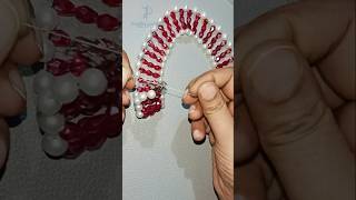 DIY stylish drop crystal necklace shorts tutorial trending craft diy handmade ytshorts [upl. by Carly]