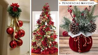 TENDENCIAS NAVIDAD COLOR ROJO 2024 COMO DECORAR TU CASA CHRISTMAS DECOR HOME DECOR [upl. by Bedad]