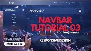 NavBar Tutorial 03 For Beginners Responsive NavBar I Navbar Html Css Responsive Navbar [upl. by Howey]