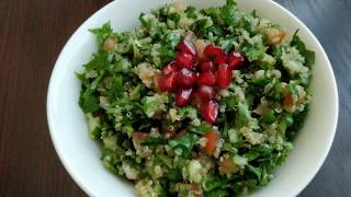 Tabbouleh salad  Tabbouleh Quinoa  Tabouli  Lebanon dish  Vegetarian salad [upl. by Blight990]