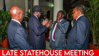 KENYATTA RAILA RUTO KINDIKI MUSEVENI AND SALVAKIL SECRET MEETING IN STATEHOUSE [upl. by Gabor]