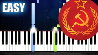 SOVIET ANTHEM  EASY Piano Tutorial by PlutaX [upl. by Ardnola]