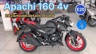 all new Apachi 160 4v 2024 model blutooth  E20 all new 2024 model Apachi 160 4v Bangla review [upl. by Lona]