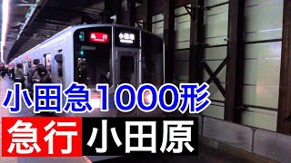 小田急 下北沢駅 急行 小田原行き1000形が発着 [upl. by Hairu]