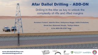 703 Anneleen Foubert  Afar Dallol Drilling as key to unlock complexity of rifts and rifted margins [upl. by Aikem]