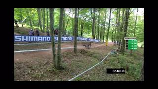 Jessica Blewitt Snowshoe huge crash 91821 DH MTB UCI [upl. by Charbonneau]