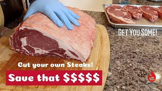 How to Save Money on Ribeye Steaks  Cut Steaks from Ribeye Loin [upl. by Eirual984]