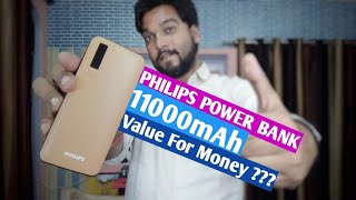 Philips 11000mAh Power Bank Review in Hindi  Is it value for money [upl. by Irolam]