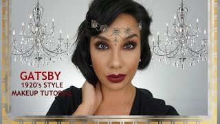 1920s Gatsby Glam  Makeup Tutorial [upl. by Eelanaj81]