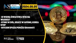 KRACH NA RYNKACH BITCOIN PONIŻEJ 50K JAPONIA NAJGORZEJ OD 1987 KOREA ZAWIESZA NOTOWANIA [upl. by Ortiz]