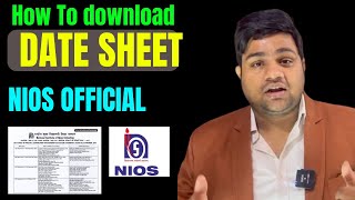 NIOS exam date sheet released  How to Download NIOS Date Sheet 2024  by Vermaacademy [upl. by Kenaz67]