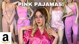 Ultimate Cute PINK Pajamas Set Haul  Amazon Loungewear Ekouaer Review [upl. by Aihsekel377]