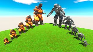 Godzilla VS Godzilla  Lava Godzilla Evolution VS Robot Godzilla Evolution [upl. by Nomor]