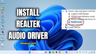 Download amp Install Realtek HD Audio Driver on Windows 1110 [upl. by Gabby]