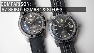 Comparison Seiko Prospex SJE093 and 1967 Seiko 62MAS 62178001 [upl. by Eiffe807]