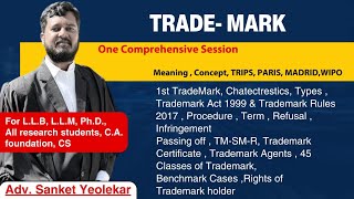 TradeMark  Intellectual property rights Trademark agent exam course Trademark act Passing off [upl. by Gaivn]