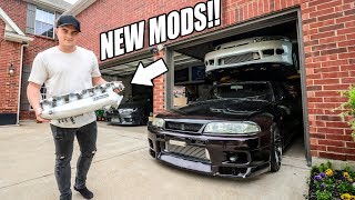 R33 SKYLINE GETS SOME POWER MODS [upl. by Kciredes]