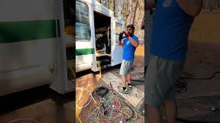 shuttle bus conversion  removing unnecessary electrical wires [upl. by Enatan]