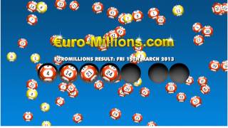 Euromillions Results for Friday 15th March 2013 [upl. by Ursula]